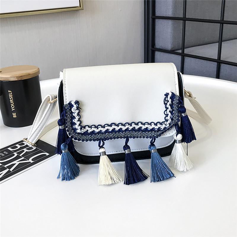

2021 Mini Women Messenger Bags Pu leather Women Shoulder Bag Tassel Solid Clutches Chain Crossbody Bags Tote, B01