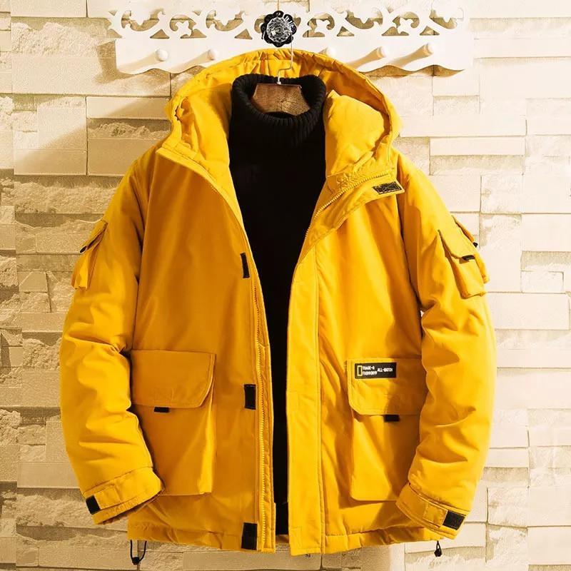 

Chewie New 2019 Safari Style Mens Hooded Winter Jackets Thicken Warm Cotton Padded Mens Winter Jackets and Coats Hiver Homme1, Black