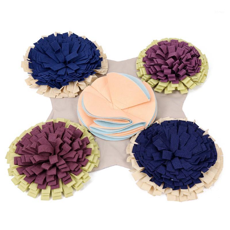 

Dog Trainings Pet Snuffle Mat Pet Sniffing Training Blanket Polar Fleece Felt Cloth Pads Dog Mat Nose Pad Relieve Stress1, Rice blue