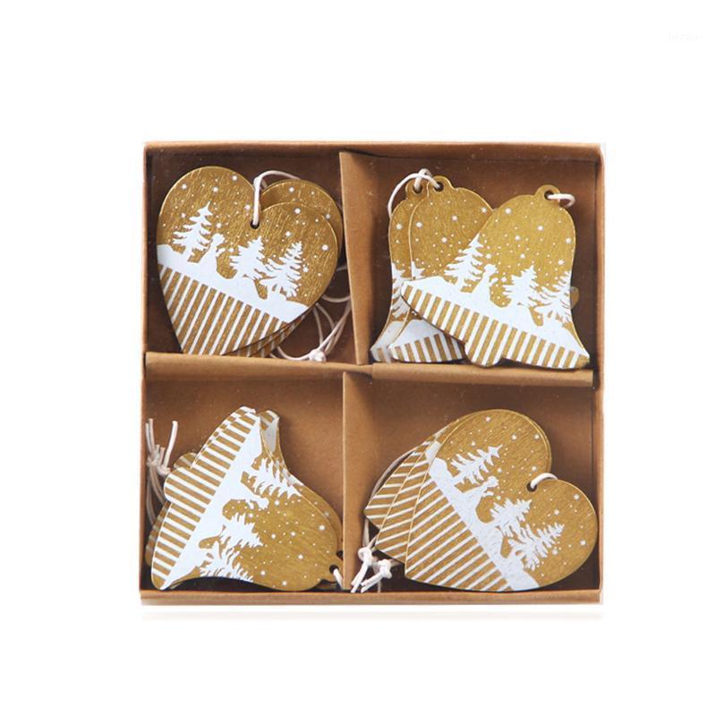 

Home Pendant Set New Year Door Wall Wedding Christmas Tree Gifts Office Wooden Festival Decorative Hanging Ornament Bell1