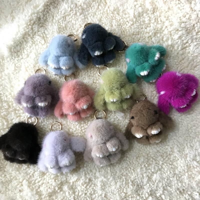 

Magicfur - 2020 new 8cm Mini Real Cute Doll Keyring Handbag Purse Car Key ring Phone Keychain Pendant