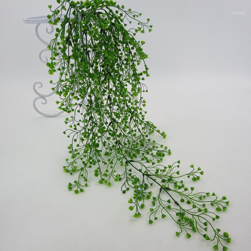 

82cm Wall Hanging Artificial Plant Rattan Vine Home Garland Garden Wedding Decoration Simulation Golden Bell Green Leaves Plant1, A5