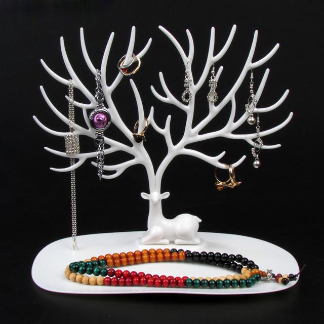 

Creative plastic Antlers Jewelry Display Stand tree home earrings necklace ring pendant Bracelet storage racks organizer support
