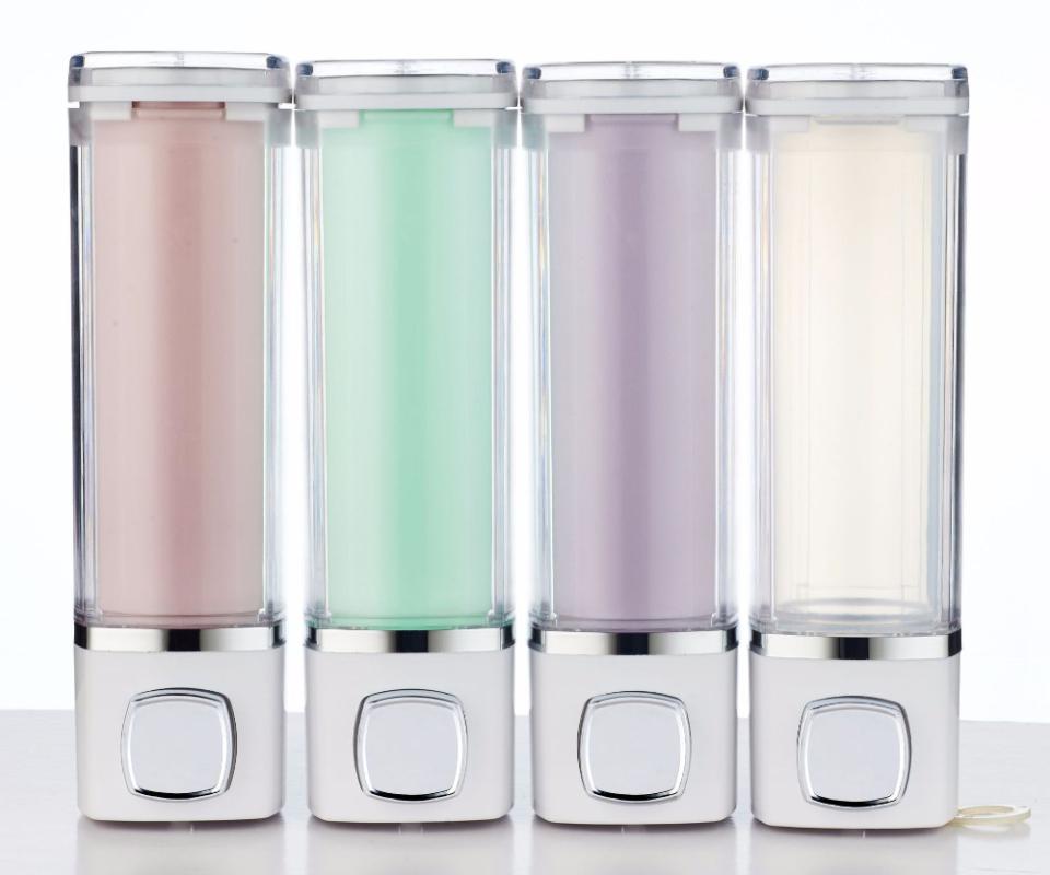 

300/600ml Plastic Liquid Soap Dispenser pump Wall Mount Bathroom Accessories Detergent Shampoo Shower Gel Dispensers Bottles