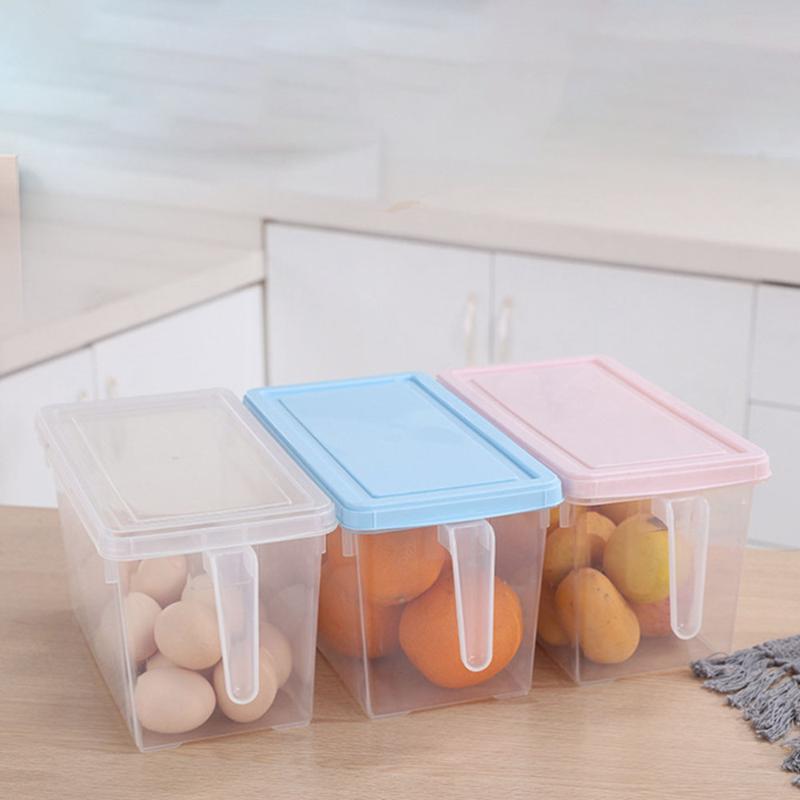

3Pcs Organizer Box Rectangular Container Fresh-Keeping Sealing Box Sealed Refrigerator Organizer for Kitchen