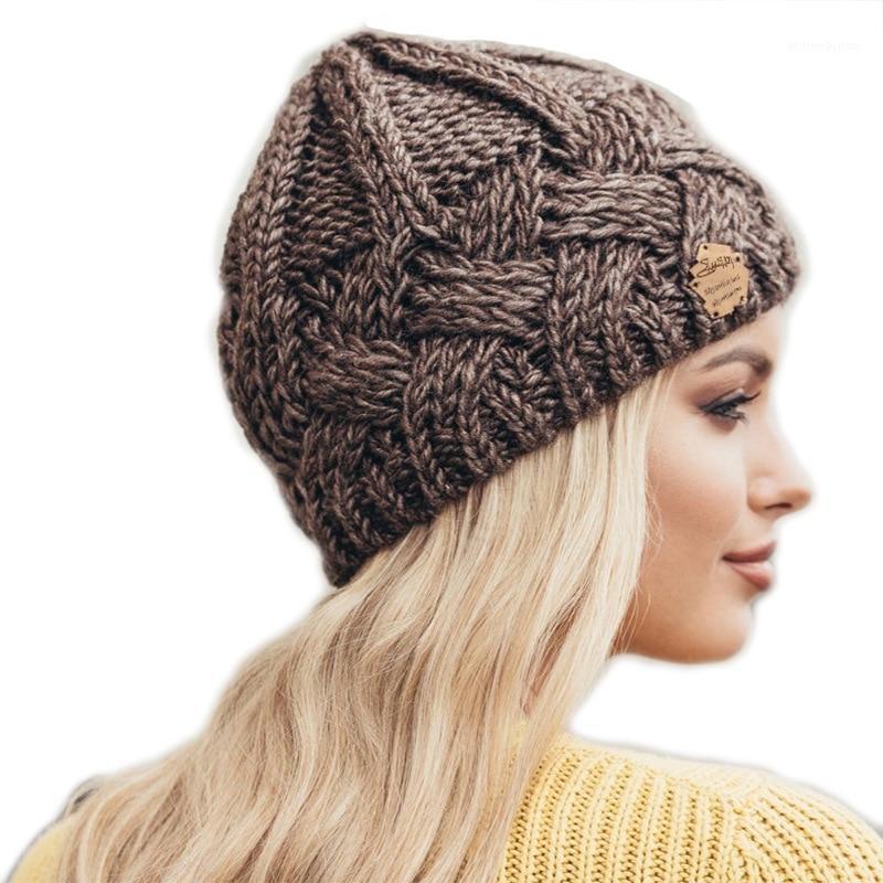 

Beanie/Skull Caps Fashion European Women Hat 2021 Winter Hats For Beanie Pure-Color Curled Coarse Wool Cap Warming Knitted Beanies1, Style 3(coffee)