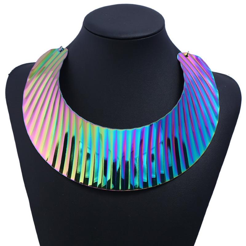 

Punk Style Wrinkled Metallic Neck Collar Fashion Jewellery
