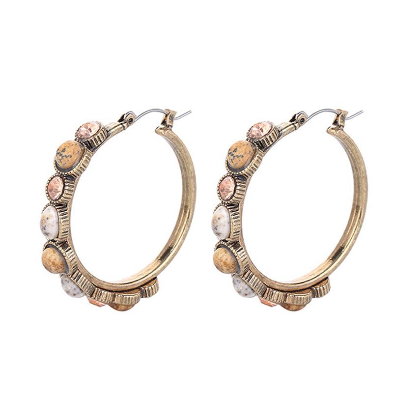 

New Lady Fashion Hoop Earring Aretes De Mujer Earrings For Women Vintage Ladies Casual Earrings Ear Accessories