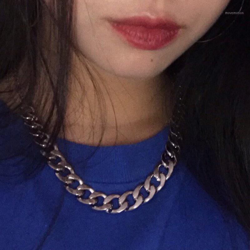 

Stainless Steel New Sweater Chain Hip Hop Thick Chain Necklace Short Necklace Cuban Punk Men and Women1