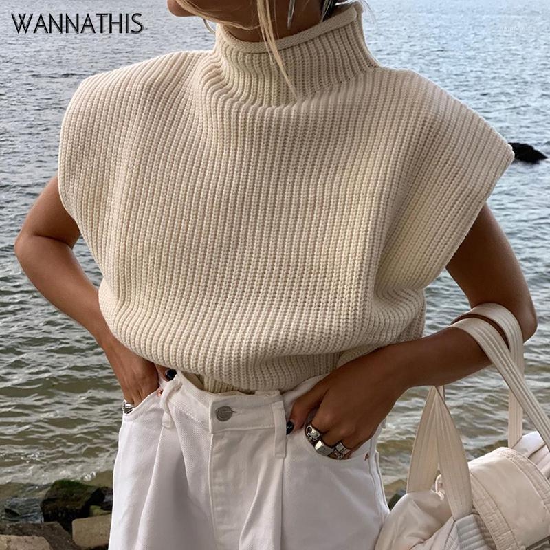 

WannaThis Short Sleeve Sweaters Woman Turtleneck Pullover Autumn Winter Warm Loose Women' Sweater Fashion Casual New Streetwear1, White
