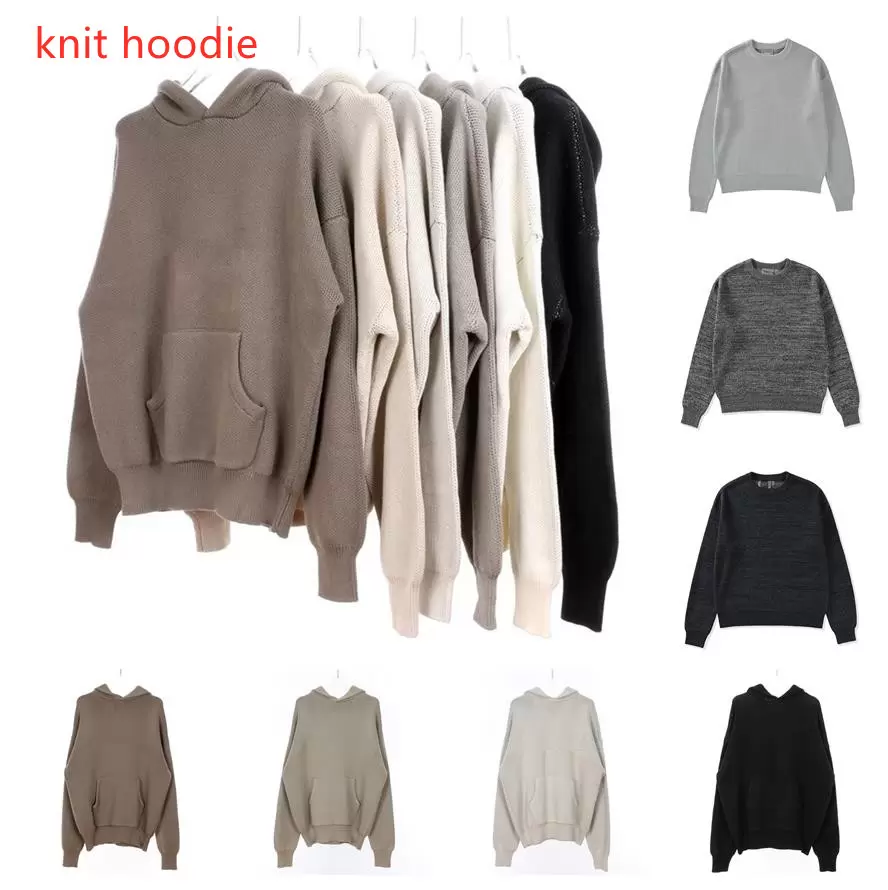 pring designer essentials knitted sweater kint hoodies pullover sweatshirts essential loose hoodie long sleeve sweaters hooded jumper mens sterrtwea