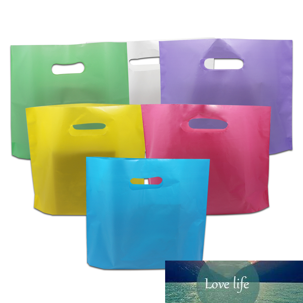 

50Pcs Plastic Shopping Bags Handles Reusable Shopping Bag with Handle Boutique Clothes Gift Wedding Party