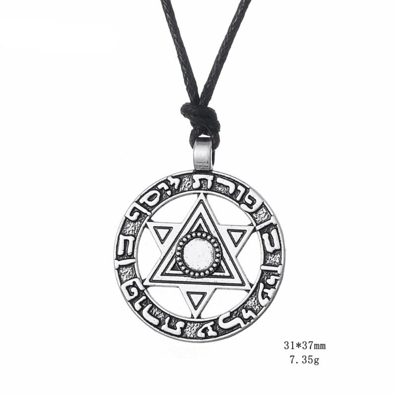 

10PCS Ethnic Choker Hebrew Religious Statement Necklace Men Star Of David Pendant Necklaces For Women Gift Jewelry