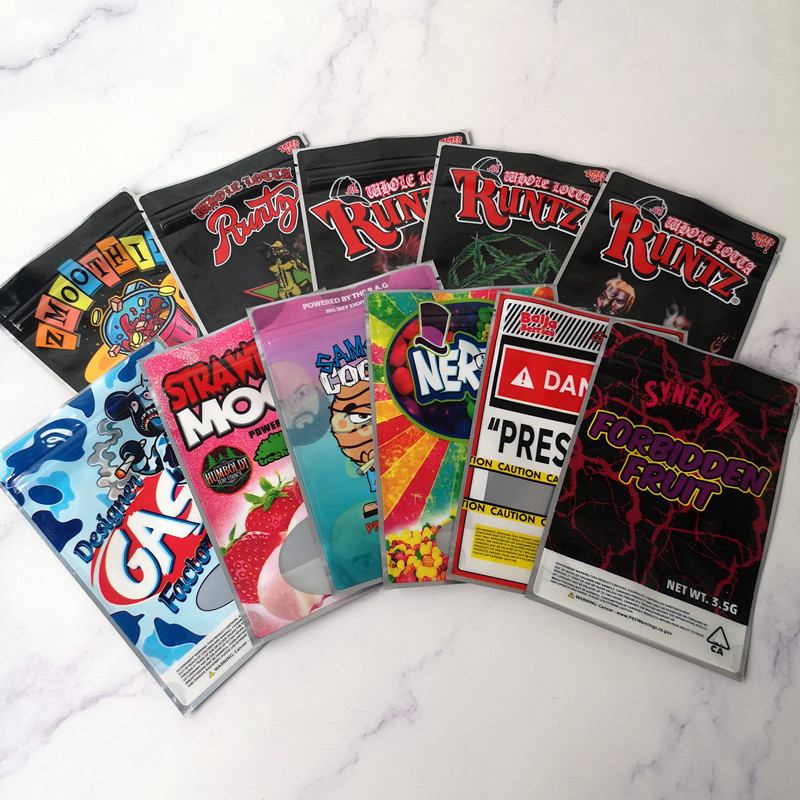 

Whole Lotta Runtz Danger Jokes UP Zmoothie Strawberry mochi Neros Gas factory Rolling Loud Smell Proof Packaging Mylar Bag Dry Herb Flow cfg