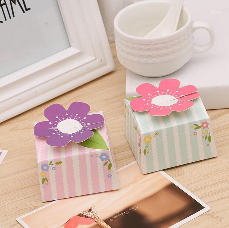 

20 Pcs Pretty Flowers Portable Paper Box,Gift Packing Box,Cookies,Candy Snack,Handmade Packaging Boxes,Spring Style1