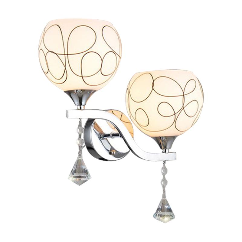 

Glass ball wall lamp bedroom bedside E27 LED wall lamp living room aisle corridor warm romantic lighting mx4231625