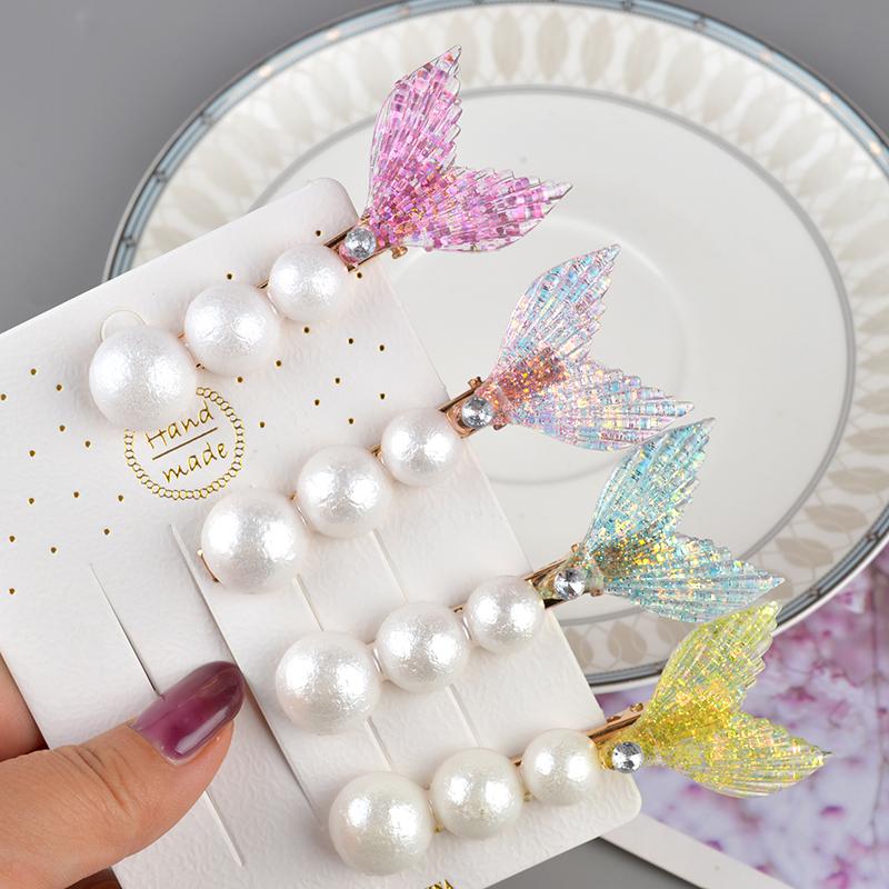 

New Korean Fashion Pearl Fish Hairpins Women Hair Clips Pin Barrettes Accessories Girls Hairclip Hairgrip Headdress Headwear