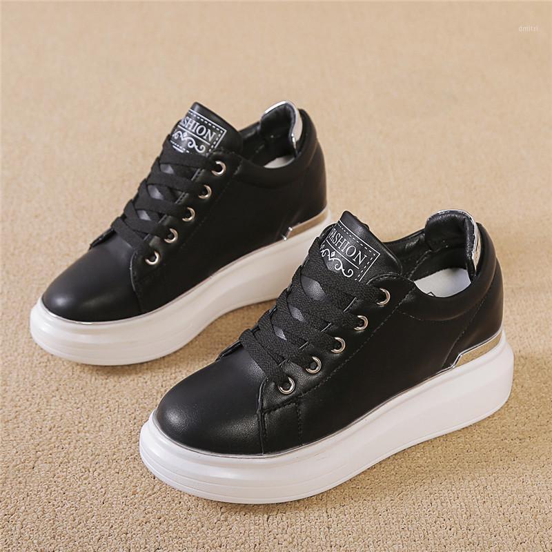

New Spring Autumn Zapatos De Mujer Casual Shoes Woman Comfortable Footwear Lace Up Women Sneakers Female Heightening Shoes1, Black