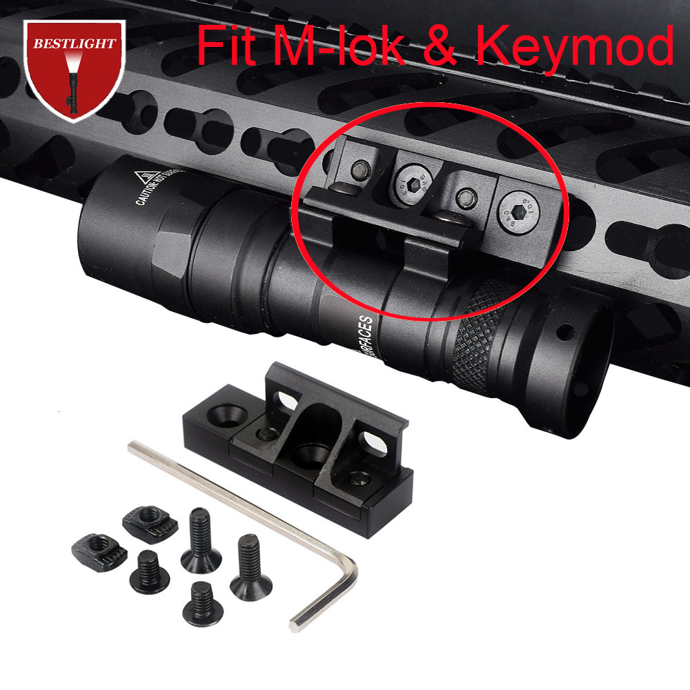 

Tactical Weapon M-lok Keymod Rollover Picatinny Mount For Surfire M300 M600 M300V M600V M600B Flashlight, Tan