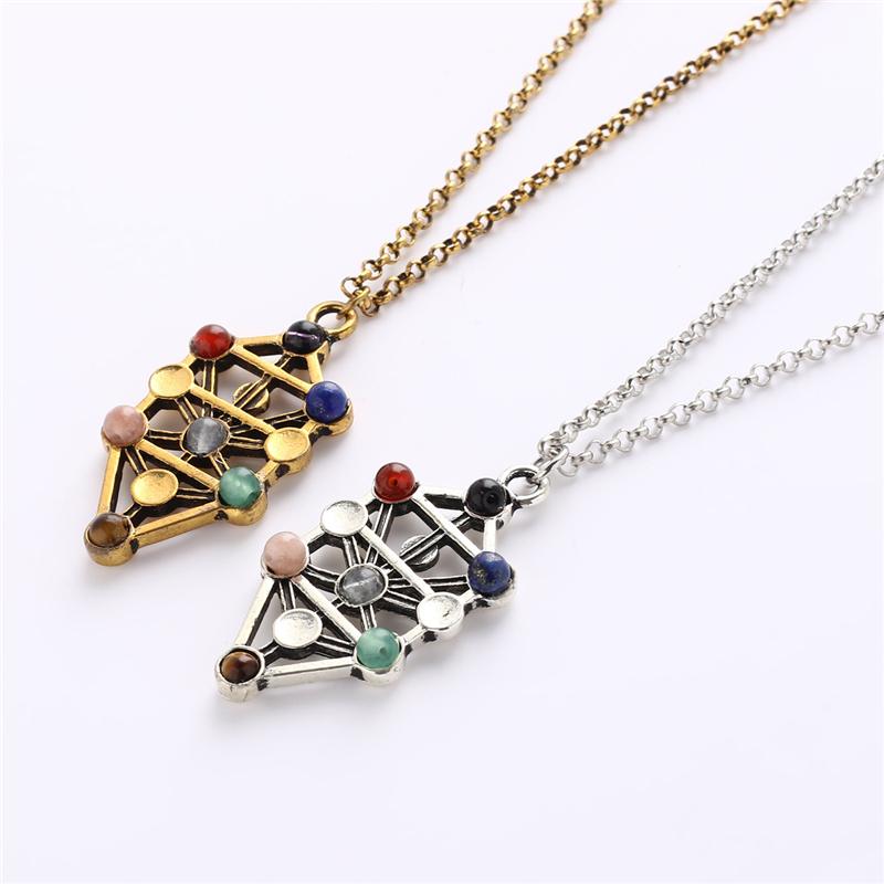 

2020 New Hot Sale Classic Mixed Chakra Orgone Pendant Revitalization and Relaxation Chi Energy Enhancing Crystal Necklace