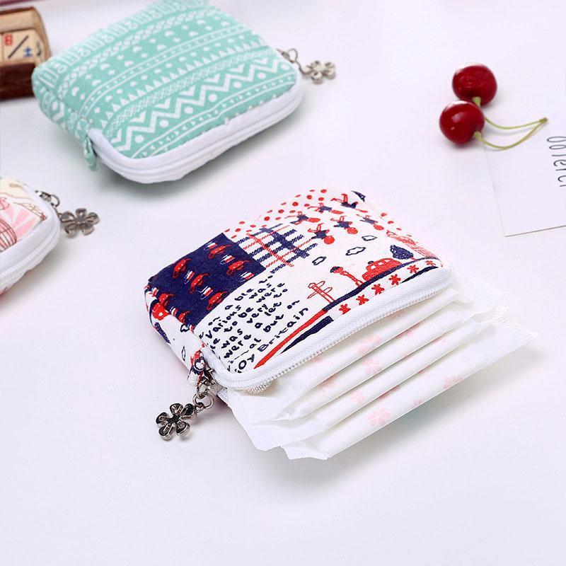 

Women Portable Sanitary Napkin Storage Bag Tampons Storage Sanitary Pad Coin Purse Jewelry Organizer Holder Bag1