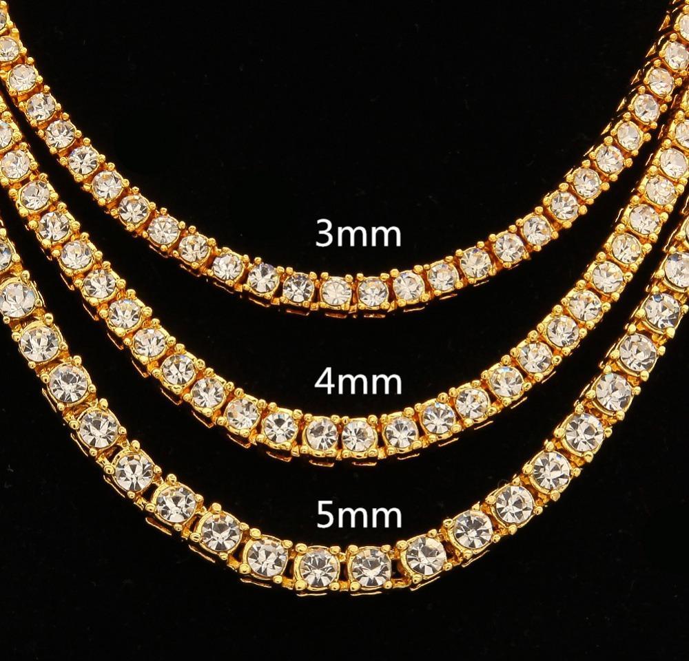 

Men's Hip Hop Bling Bling Iced Out Tennis Chain 1 Row M/4mm Necklaces Sumptuous Clastic High Grade Men Chain Fashion Jewelry sqcLavk