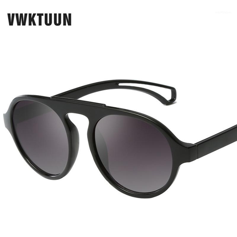 

VWKTUUN Round Sunglasses Men Vintage Oversized Sunglasses Women Retro Gradient Lens Points UV400 Eyewear Sport Male Glasses1