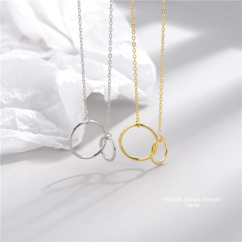 

Sodrov 925 Sterling Silver Necklace Pendant For Women Personalized Double Round Buckle High Quality Silver 925 Jewelry Pendant