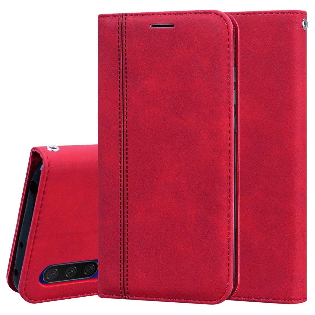 

For Xiaomi Mi CC9e Frosted Business Magnetic Horizontal Flip PU Leather Case with Holder Card Slot Lanyard