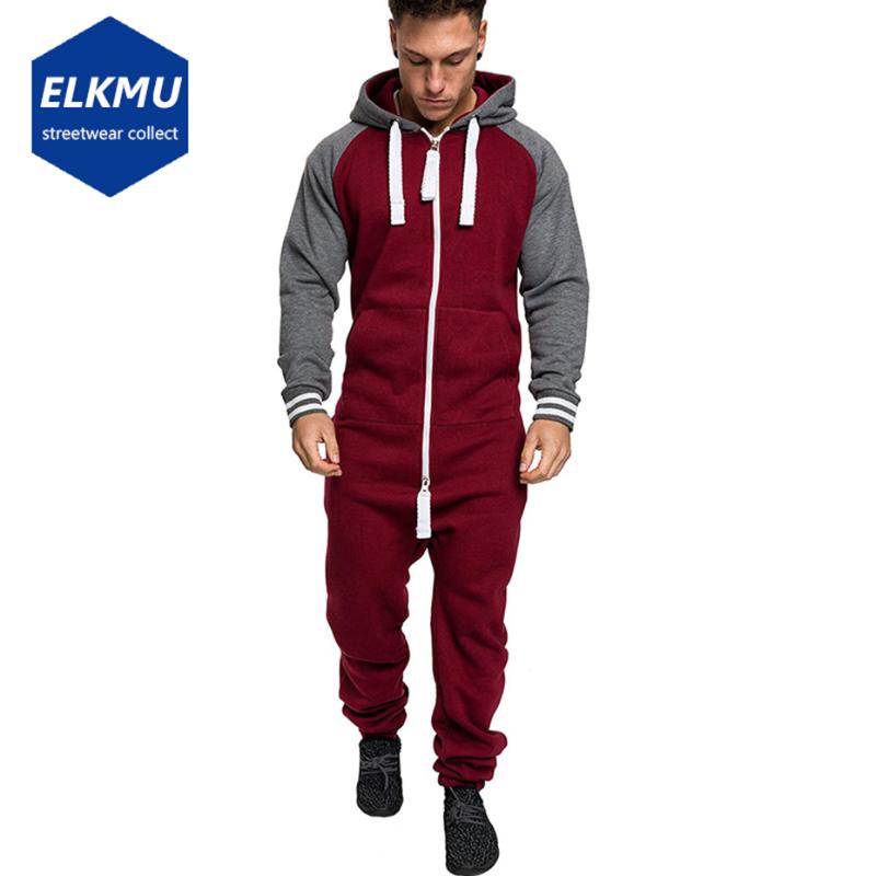 

Men's Pants Mens Jumpsuits Autumn Winter Warm Hooded Fleece Overalls, Black