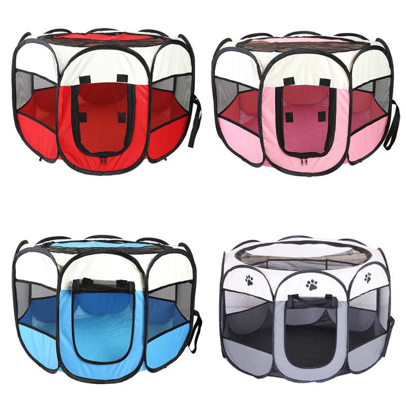 

Claw Print Portable Foldable Pet Tent House Fence Indoor Outdoor Game Safe Guard Playpen Small Medium Animal Cage for Cat Dog
