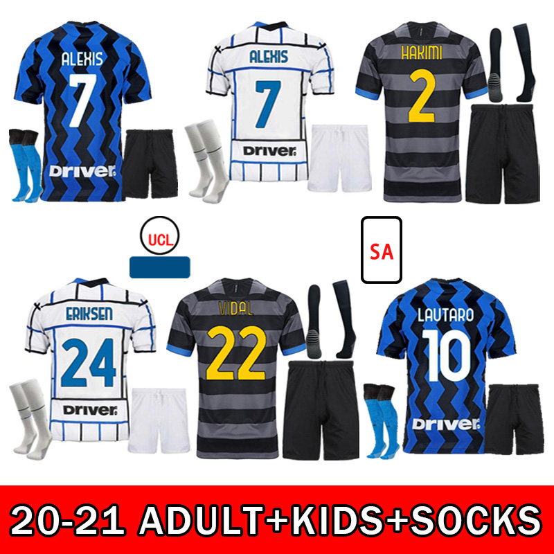 

20 21 Soccer Jersey RONALDO LUKAKU ALEXIS LAUTARO SENSI POLITANO YOUNG DE VRIJ 20 21 High-quality Adult Kids Kit+Socks Football Shirt, Third kid suit patch 1