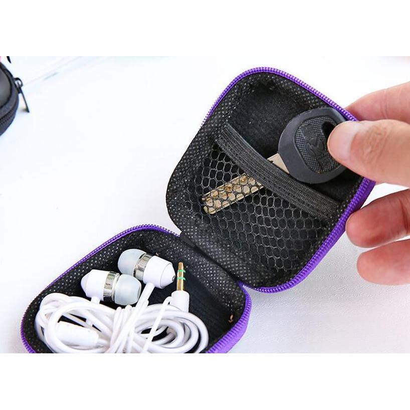 

Headphone Case Pu Leather Earbuds Pouch Mini Zipper Earphone Box Protective Usb Cable Organizer Fidget Spinner Stor jllEDI home003, As pic