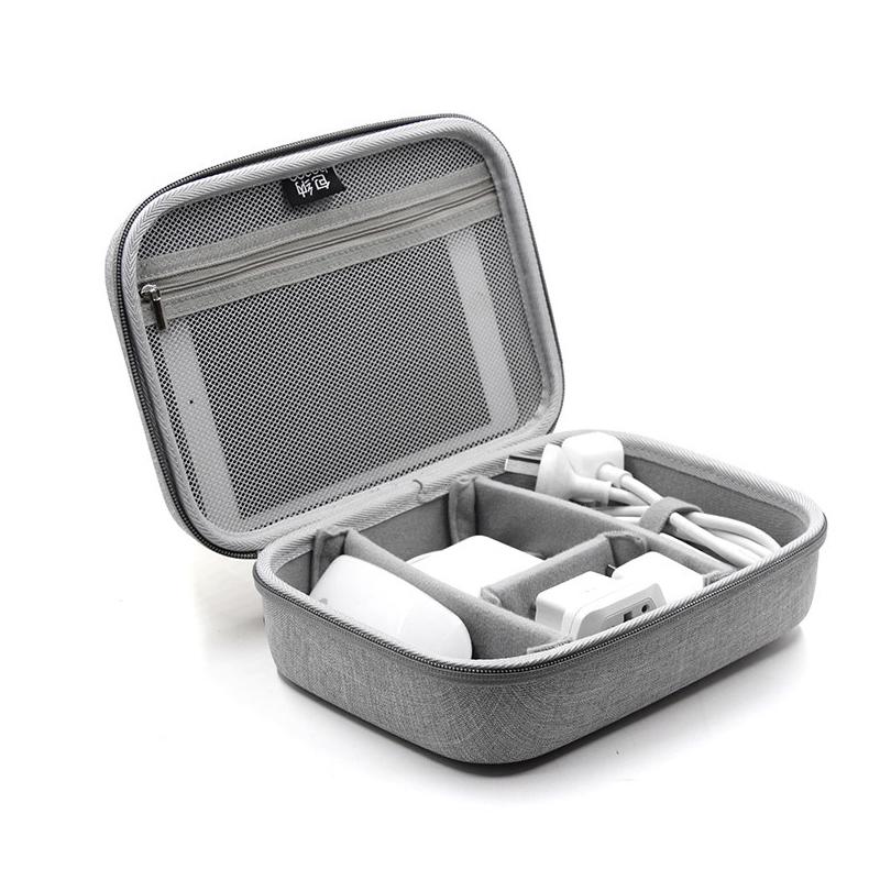 

TUUTH Cable Storage Bag Data Organizer For Notebook Power Bank Charger U Disk Earphones Electronic Accessories Black/Gray