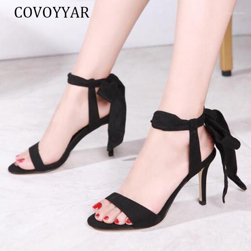 

COVOYYAR 2021 Sexy Women Pumps Summer Thin High Heels Women Sandals Slingback Ankle Strap Bow Wedding Party Black Shoes WHH1881, Pink
