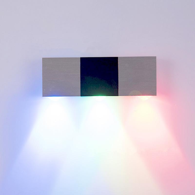 

3w Square Wall Lamp Black And White Aluminum Wall Lamp Ktv Internet Café Restaurant A Living Room Bedroom Bedside