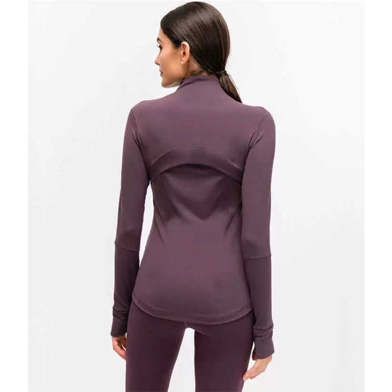 

L-78 Autumn Winter New Zipper Jacket Quick-Drying Yoga Clothes Long-Sleeve Thumb Hole Training Running Jacket Women Slim Fitness Coat, 21/22 away men jersey