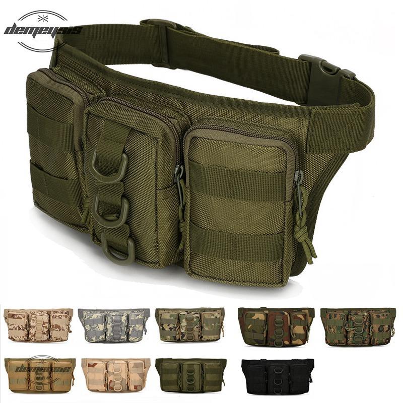 

Men Tactical Waist Bag Tactics Militar Waterproof Outdoor Hiking Bag Army Combat Hunting Bags, Black