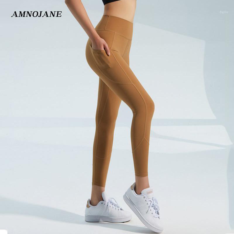 

Leggings Sport Women Fitness With Pockets Winter Legging Yoga Pants High Waist Fit Push Up Compression Running Gym Womens Tights1, Black