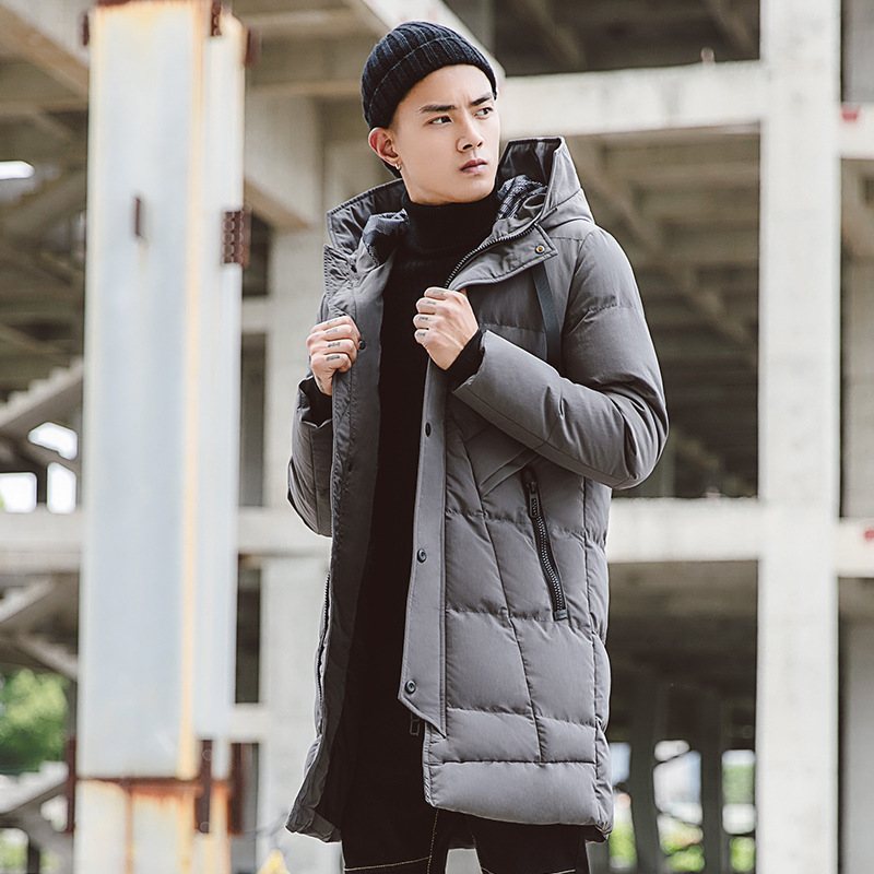 

Winter Long New Casual with Hoodie Youth Male Cotton Jacket Black/gray/green Army 4xl Size Gcij, Army green.