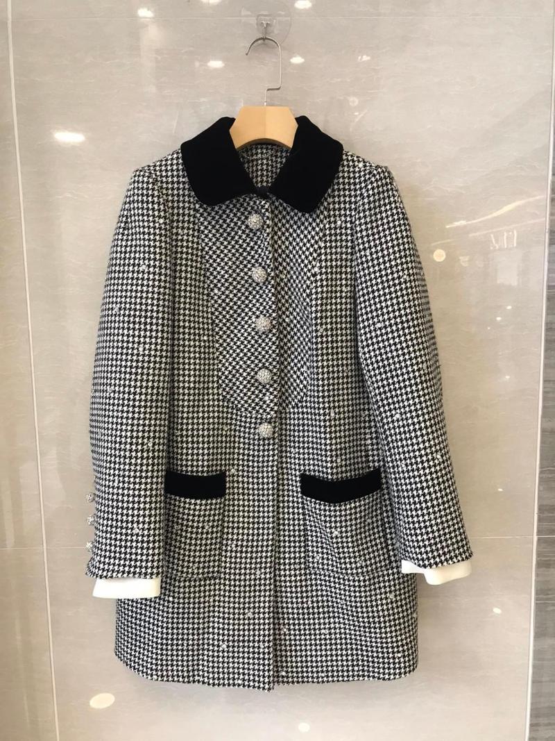 

2020FW Autumn Casual Women Plaid Wool Jacket Coat For Ladies High Quality Luxury Outerwear Gdnz 10.25, Gray