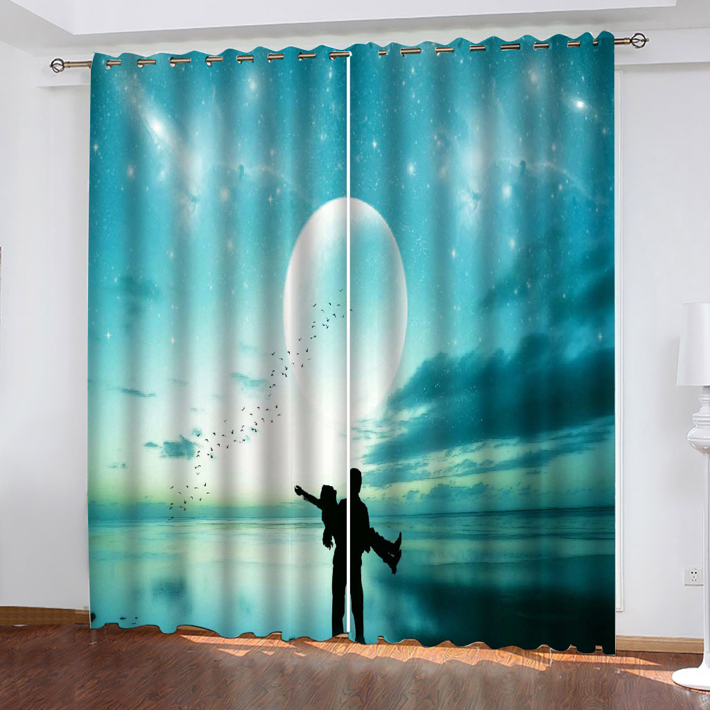 

Luxury Blackout 3D Window Curtain For Living Room green curtains Thick shading soundproof windproof curtain