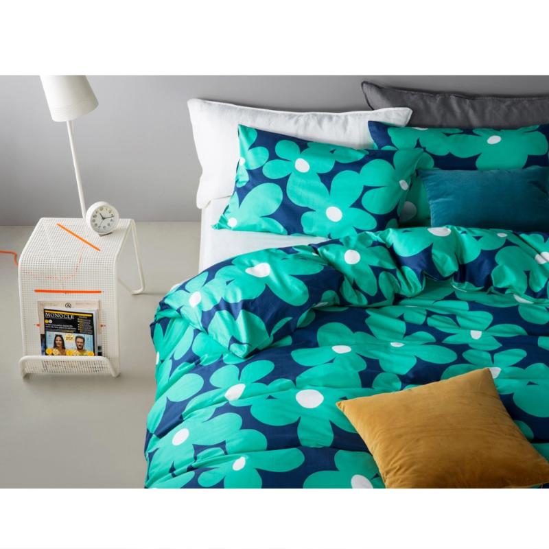 

Twill 100% Cotton Duvet Cover Set Without Comforter Qualified Floral Printed Reactive Printing Cute Blue Black Pink Bedding Sets