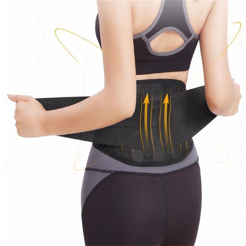 

Men Women Adjustable Waist Tourmaline Self heating Magnetic Therapy Waist Support Belt Lumbar Brace Massage Band, Black