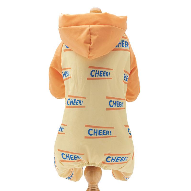 

Soft Letters Printing Four Legged Cotton Padded Clothes for Dogs Autumn and Winter Thickened Warm Pet Cotton Padded Clothes Pets, Green