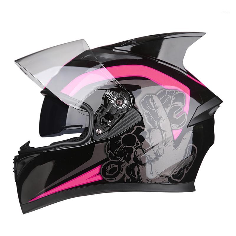 

Motorcycle Helmet Motocross Crash Helmet Inner Sun Visor Double Lens Modular Motobiker Woman Full Face For Motorcycle1, R1-607-b1