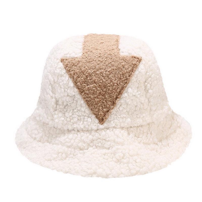

Dropshipping New Fashion Hip Hop White Lamb Wool Gorros Fishing Caps Faux Fur Bucket Hats Women Winter For Boys Girls
