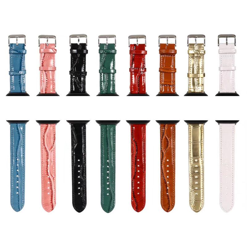 

Luxury Watch band Crocodile pattern PU Leather Strap for Apple Watch 38mm 40mm 42mm 44mm for iWatch Series 5 4 3 2 1 Band Wristband