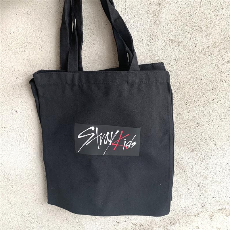 

StrayKids Letter Printed Canvas Bag Shopping Bag Tote STAY Fans Gift HYUNJIN
