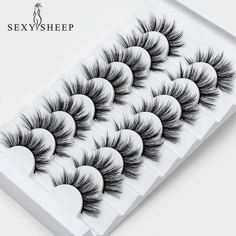 

SEXYSHEEP 5/8 pairs 3D Mink Lashes Natural False Eyelashes Dramatic Volume Fake Lashes Makeup Eyelash Extension Silk Eyelashes